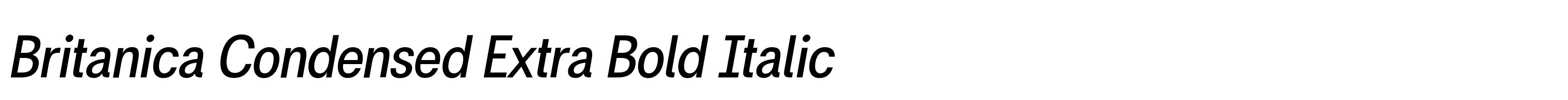 Britanica Condensed Extra Bold Italic